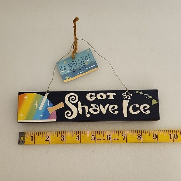 ISLAND STYLE SIGNS "Got Shave Ice" & Ocean Starfish TicTacToe Table Game Bundle - Picture 2 of 9